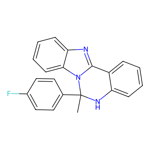 6-(4-Fluorophenyl)-6-methyl-5,6-dihydrobenzimidazo[1,2-c]quinazoline structure