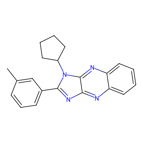 1-cyclopentyl-2-(3-methylphenyl)-1H-imidazo[4,5-b]quinoxaline structure