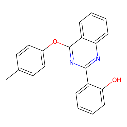 2-[4-(4-Methylphenoxy)quinazolin-1-ium-2-yl]phenolate structure