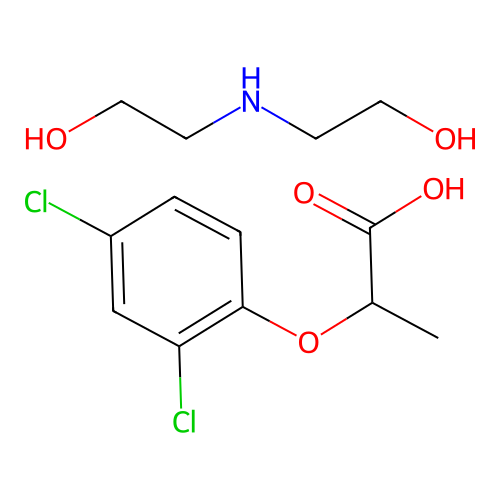 Dichlorprop diethanolamine salt structure