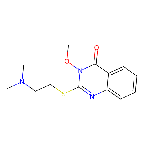 2-{[2-(dimethylamino)ethyl]sulfanyl}-3-methoxyquinazolin-4(3H)-one structure