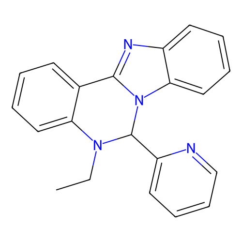 5-ethyl-6-pyridin-2-yl-6H-benzimidazolo[1,2-c]quinazoline structure