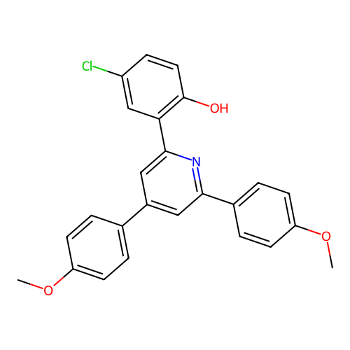 2-(4,6-Bis(4-methoxyphenyl)pyridin-2-yl)-4-chlorophenol structure