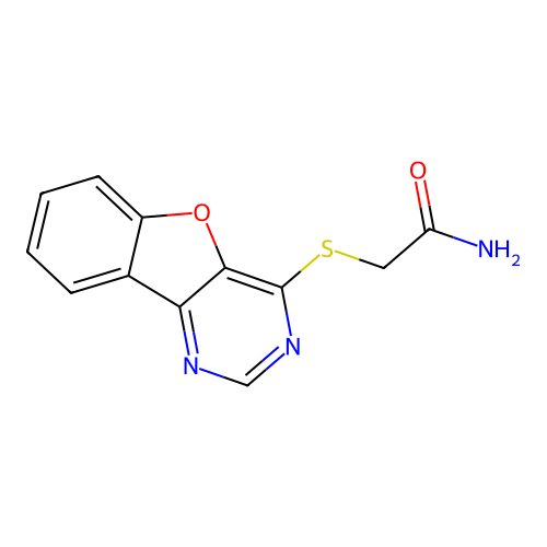 2-(Benzofuro[3,2-d]pyrimidin-4-ylthio)acetamide structure