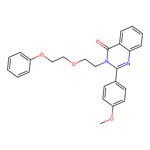 2-(4-methoxyphenyl)-3-(2-(2-phenoxyethoxy)ethyl)quinazolin-4(3H)-one structure
