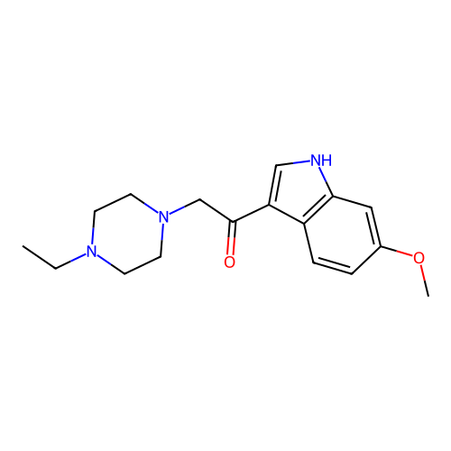 2-(4-ethylpiperazin-1-yl)-1-(6-methoxy-1H-indol-3-yl)ethanone structure