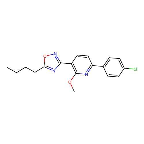3-(5-Butyl-1,2,4-oxadiazol-3-yl)-6-(4-chlorophenyl)-2-methoxypyridine structure