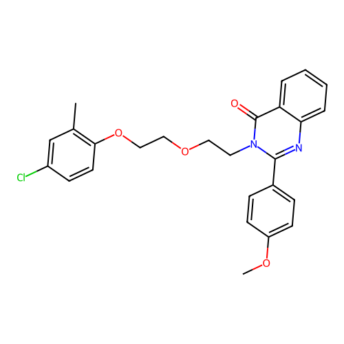 3-(2-(2-(4-chloro-2-methylphenoxy)ethoxy)ethyl)-2-(4-methoxyphenyl)quinazolin-4(3H)-one structure