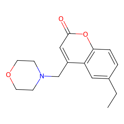 6-Ethyl-4-(morpholin-4-ylmethyl)chromen-2-one structure