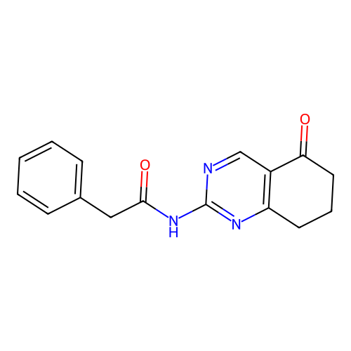 N-(5-oxo-5,6,7,8-tetrahydroquinazolin-2-yl)-2-phenylacetamide structure