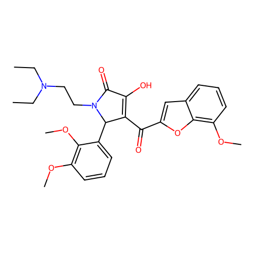 1-[2-(diethylamino)ethyl]-5-(2,3-dimethoxyphenyl)-3-hydroxy-4-[(7-methoxybenzo [d]furan-2-yl)carbonyl]-3-pyrrolin-2-one structure