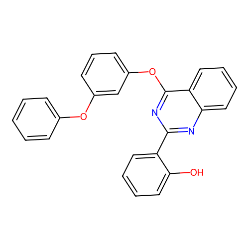 2-[4-(3-Phenoxyphenoxy)quinazolin-1-ium-2-yl]phenolate structure