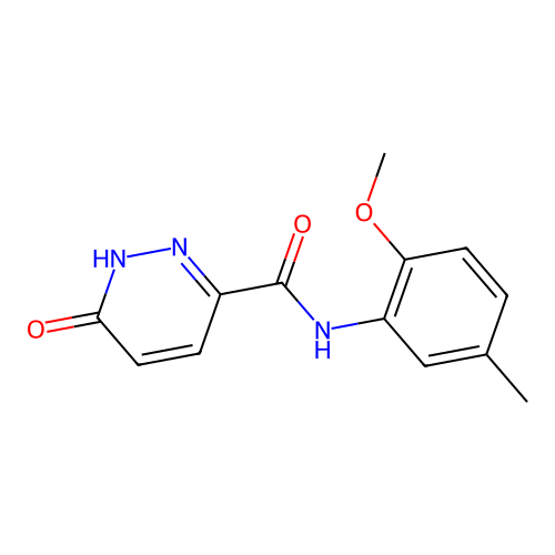 N-(2-methoxy-5-methylphenyl)-6-oxo-1,6-dihydropyridazine-3-carboxamide structure