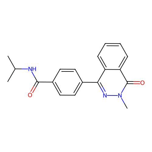 N-isopropyl-4-(3-methyl-4-oxo-3,4-dihydrophthalazin-1-yl)benzamide structure