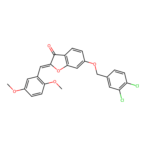 (Z)-6-((3,4-dichlorobenzyl)oxy)-2-(2,5-dimethoxybenzylidene)benzofuran-3(2H)-one structure