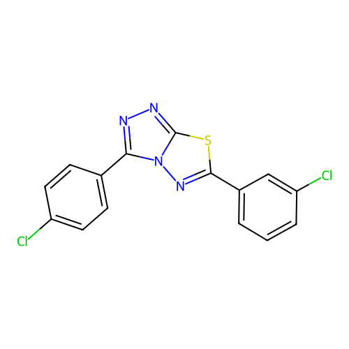 6-(3-Chlorophenyl)-3-(4-chlorophenyl)[1,2,4]triazolo[3,4-b][1,3,4]thiadiazole structure