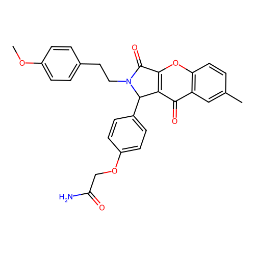 2-(4-(2-(4-methoxyphenethyl)-7-methyl-3,9-dioxo-1,2,3,9-tetrahydrochromeno[2,3-c]pyrrol-1-yl)phenoxy)acetamide structure