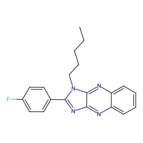 2-(4-Fluorophenyl)-3-pentylimidazo[4,5-b]quinoxaline structure