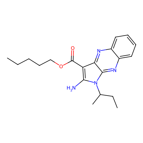 pentyl 2-amino-1-(butan-2-yl)-1H-pyrrolo[2,3-b]quinoxaline-3-carboxylate structure