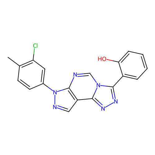 C19H13ClN6O structure