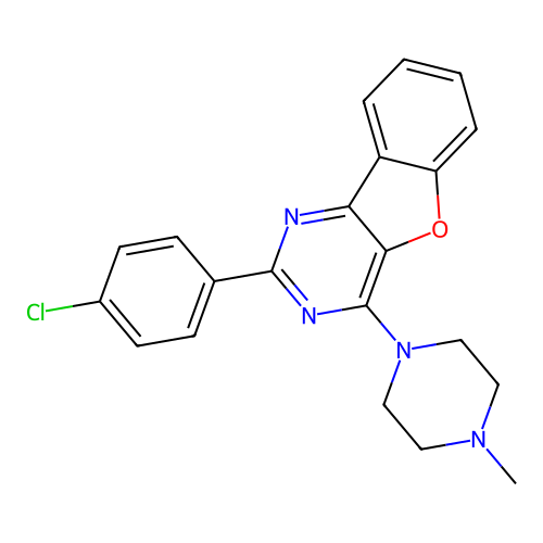 2-(4-Chlorophenyl)-4-(4-methylpiperazin-1-yl)[1]benzofuro[3,2-d]pyrimidine structure