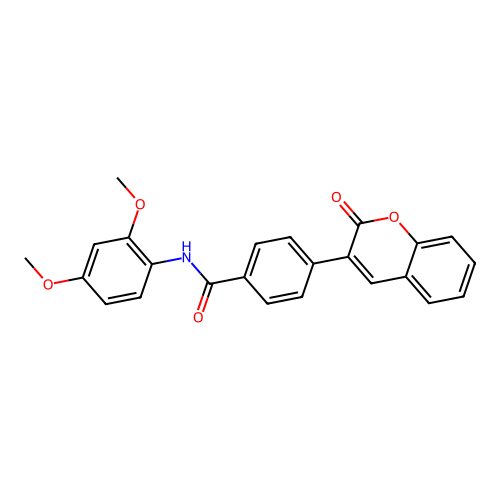 N-(2,4-dimethoxyphenyl)-4-(2-oxo-2H-chromen-3-yl)benzamide structure