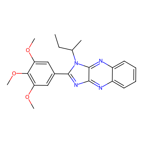 1-sec-Butyl-2-(3,4,5-trimethoxy-phenyl)-1H-imidazo[4,5-b]quinoxaline structure