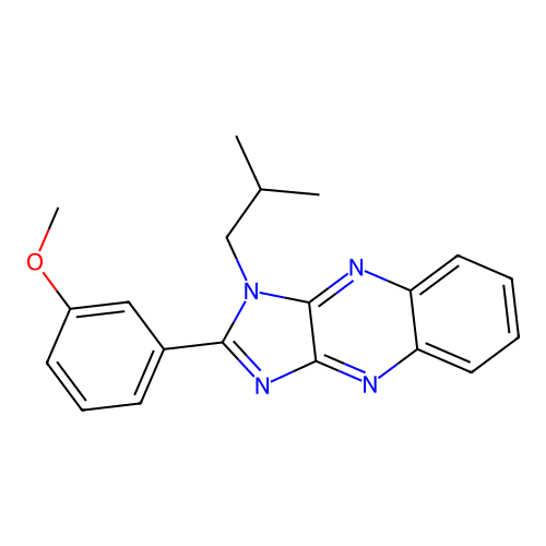 2-(3-methoxyphenyl)-1-(2-methylpropyl)-1H-imidazo[4,5-b]quinoxaline structure