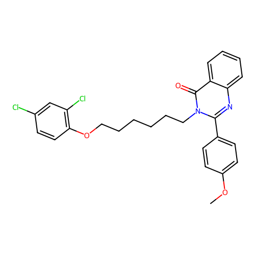 3-(6-(2,4-dichlorophenoxy)hexyl)-2-(4-methoxyphenyl)quinazolin-4(3H)-one structure