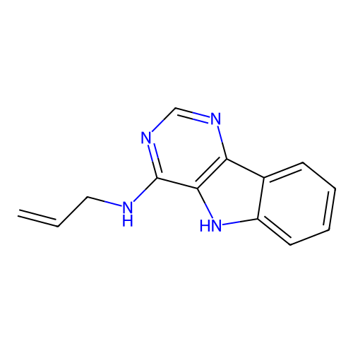 N-(prop-2-en-1-yl)-5H-pyrimido[5,4-b]indol-4-amine structure