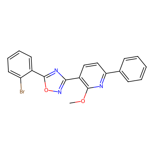 5-(2-Bromophenyl)-3-(2-methoxy-6-phenylpyridin-3-yl)-1,2,4-oxadiazole structure