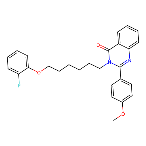 3-(6-(2-fluorophenoxy)hexyl)-2-(4-methoxyphenyl)quinazolin-4(3H)-one structure