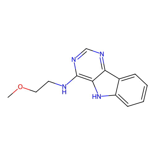 N-(2-methoxyethyl)-5H-pyrimido[5,4-b]indol-4-amine structure