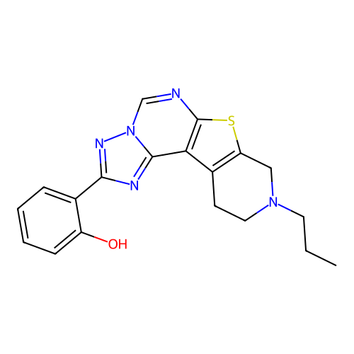 C19H19N5OS structure
