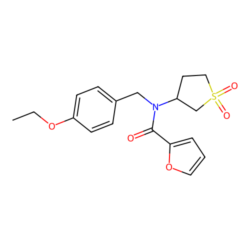 N-(1,1-dioxidotetrahydrothiophen-3-yl)-N-(4-ethoxybenzyl)furan-2-carboxamide structure