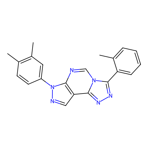 C21H18N6 structure