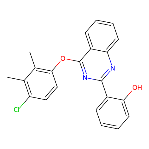 2-[4-(4-Chloro-2,3-dimethylphenoxy)-2-quinazolinyl]phenol structure