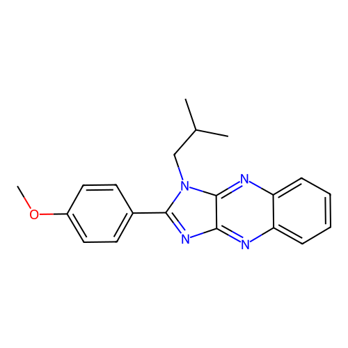 2-(4-methoxyphenyl)-1-(2-methylpropyl)-1H-imidazo[4,5-b]quinoxaline structure