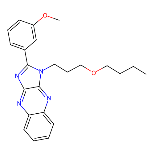 1-(3-butoxypropyl)-2-(3-methoxyphenyl)-1H-imidazo[4,5-b]quinoxaline structure