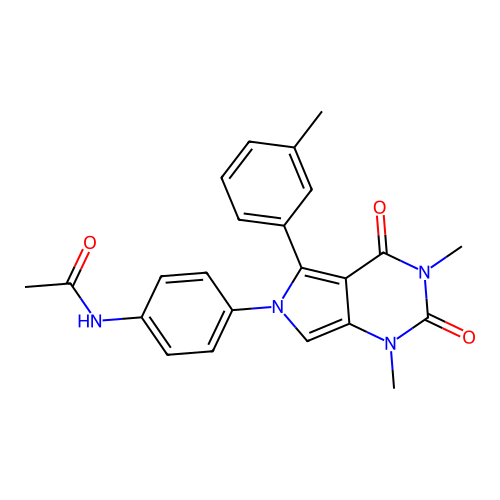 N-(4-(1,3-dimethyl-2,4-dioxo-5-(m-tolyl)-3,4-dihydro-1H-pyrrolo[3,4-d]pyrimidin-6(2H)-yl)phenyl)acetamide structure