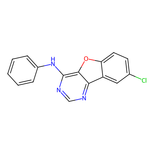 8-chloro-N-phenyl[1]benzofuro[3,2-d]pyrimidin-4-amine structure