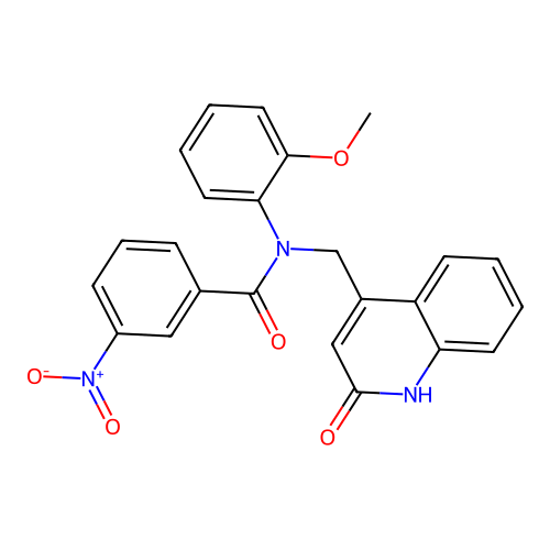 N-((2-hydroxyquinolin-4-yl)methyl)-N-(2-methoxyphenyl)-3-nitrobenzamide structure