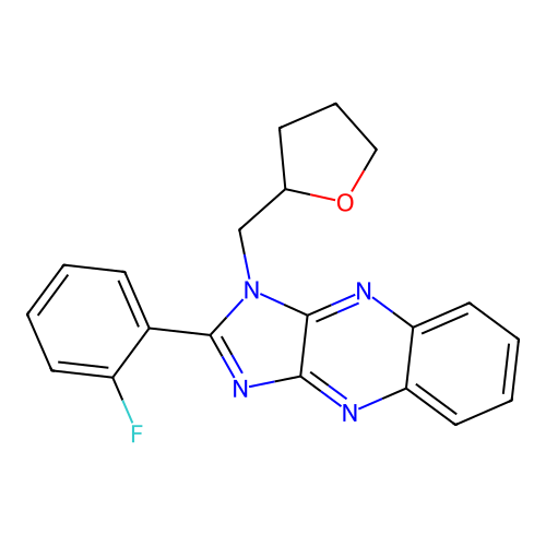2-(2-Fluorophenyl)-3-(oxolan-2-ylmethyl)imidazo[4,5-b]quinoxaline structure