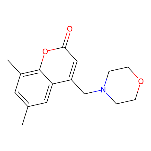 6,8-Dimethyl-4-(morpholin-4-ylmethyl)chromen-2-one structure