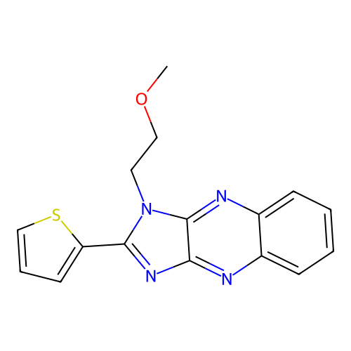 3-(2-Methoxyethyl)-2-thiophen-2-ylimidazo[4,5-b]quinoxaline structure