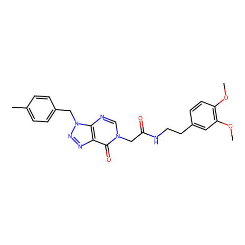 N-(3,4-dimethoxyphenethyl)-2-(3-(4-methylbenzyl)-7-oxo-3H-[1,2,3]triazolo[4,5-d]pyrimidin-6(7H)-yl)acetamide structure