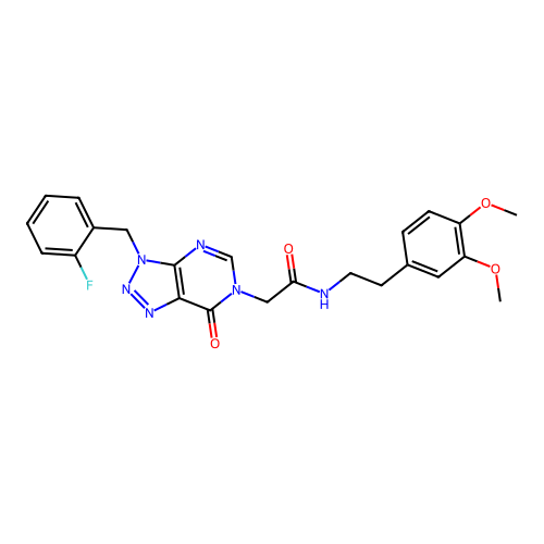 N-(3,4-dimethoxyphenethyl)-2-(3-(2-fluorobenzyl)-7-oxo-3H-[1,2,3]triazolo[4,5-d]pyrimidin-6(7H)-yl)acetamide structure