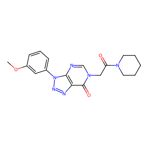 3-(3-methoxyphenyl)-6-(2-oxo-2-piperidin-1-ylethyl)triazolo[4,5-d]pyrimidin-7-one structure