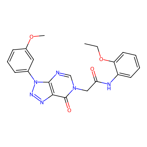 N-(2-ethoxyphenyl)-2-[3-(3-methoxyphenyl)-7-oxo-3H,6H,7H-[1,2,3]triazolo[4,5-d]pyrimidin-6-yl]acetamide structure
