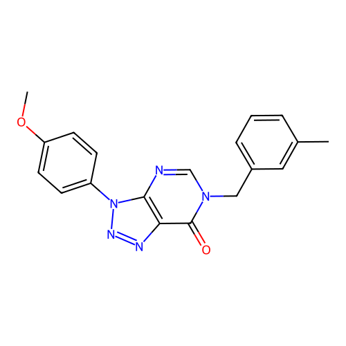 3-(4-methoxyphenyl)-6-[(3-methylphenyl)methyl]triazolo[4,5-d]pyrimidin-7-one structure